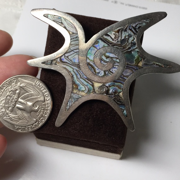 🖤Artisan💕Abalone silver pendant or brooch - Picture 6 of 10